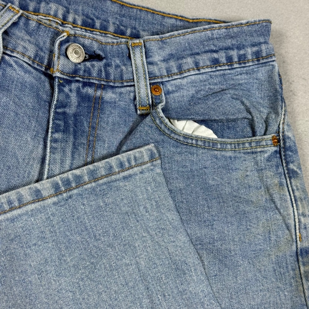 Levis 505 Regular Fit Jeans Light Wash Denim Straight Leg Pants Mens 32x30